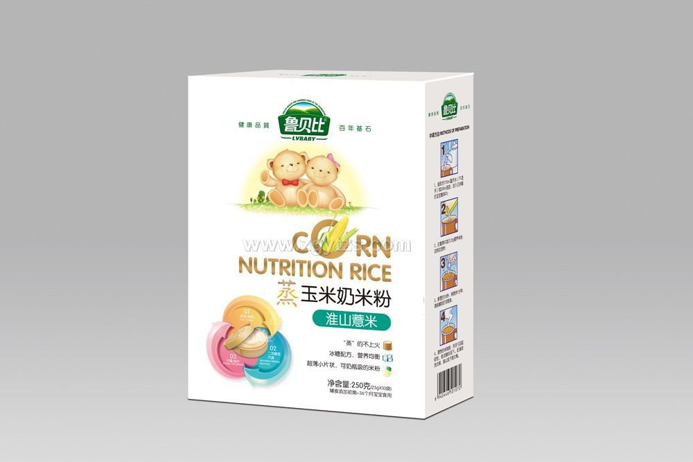 蒸玉米奶米粉淮山薏米配方盒裝圖片