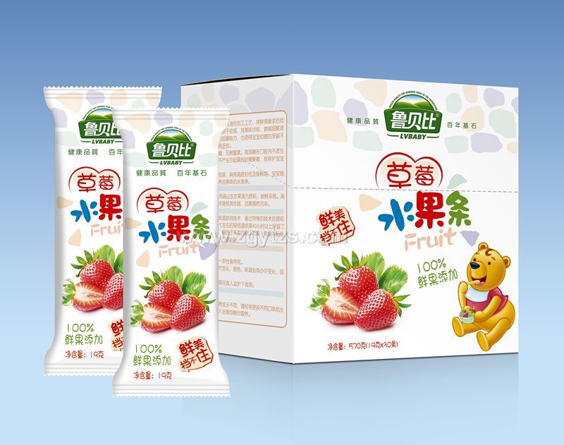 草莓水果條圖片